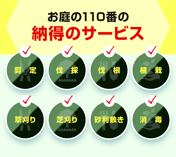 お庭の110番の納得のサービス